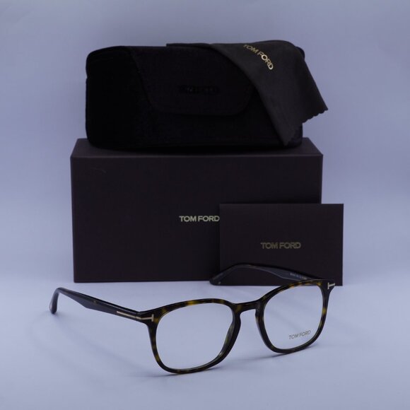 Tom Ford FT5505 052 Square Eyeglasses 52mm - Dark Havana - Picture 6 of 10